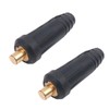 2pcs Welding Machine Connector Plug, Black Welding Cable Quick Fitting