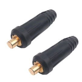 2pcs Welding Machine Connector Plug, Black Welding Cable Quick Fitting for TIG Welding Equipment, DKJ35-50, Male
