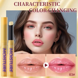 DAGEDA 5PCS Fruity Lip Balm, Hydrate Tinted Lip Balm Color Changing Lipstick, Glossy Sheer Long Lasting Lipstick for Women, Moisturizing Green Lipstick Lip Gloss Set, Natural, Non-Sticky, 5x2g