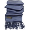 CJ Apparel Smokey Grey Solid Color Tassels Design Nepalese Shawl