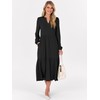 ANRABESS Women's Long Sleeve Maxi Dresses 2025 Fall Casual V