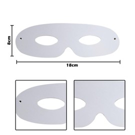 MEISH 20 Pieces Die Cut Paper Masks Blank Mask White Paintable Eye Mask DIY Graffiti Half Face Masks for Party Supplies