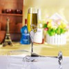 ukgiftstoreonline Double Heart Wedding Champagne Flute with Sparkling Crystals