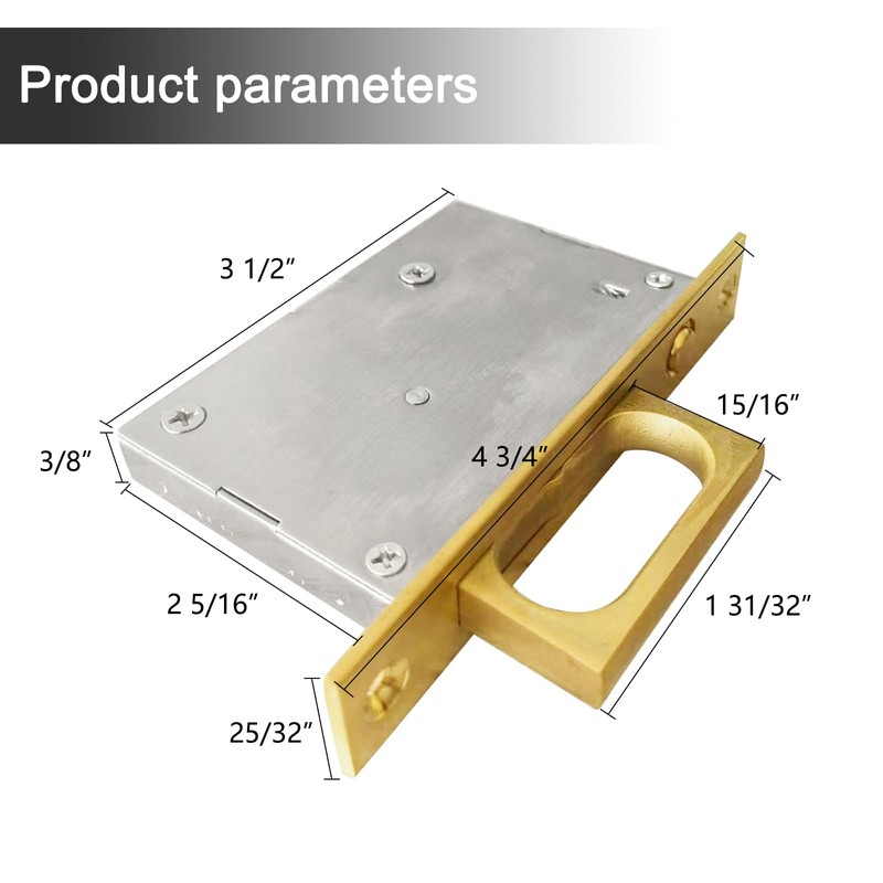 Recessed Finger Flush Pulls with Edge Pull - Suitable for