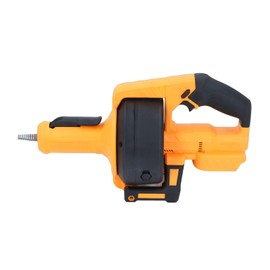 Electric Drain Auger, 22.9Ft Plumbing Snake Drain Hair Removal Tool Set with LED Light, Toilet Snake for Sewer, Bathroom, Sink, Drain Snake 3/4in-2in Pipe (Yellow)