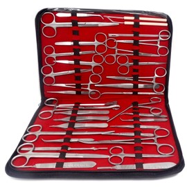 Premium A2ZSCILAB 157 Pieces Instruments Kit Veterinary Scissors Forceps Needle Holders Scalpel Handle, Stainless Steel All in One