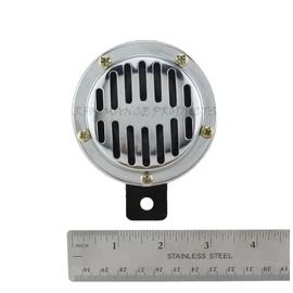 JC Performance Parts USA Universal 12v 6v or 24v Compact Vented Motorcycle, Car, Truck Horn Chrome or Black Vintage Style