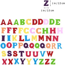 jojofuny 50 Unidades Letras del Alfabeto de Fieltro para Manualidades Reutilizables y Adhesivas, Material No Tejido y Fieltro para Decorar Flores y Moños Color Aleatorio Varios estilos