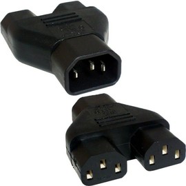Mr. Gadget's Solutions® IEC Power Y Splitter C14 to 2 x C13 Kettle Lead Adaptor PC Monitor