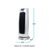 Comfort Zone 1,500W Ceramic Tower Space Heater with Remote, Backlit