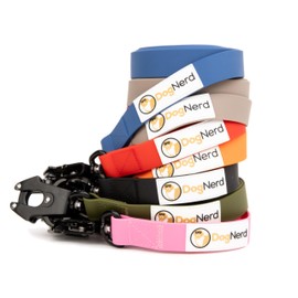 DogNerd 6FT Silicone Dog Leash Heavy Duty with Quick Release/Locking Carabiner - Waterproof Tactical Dog Leash for Medium Dogs & Large Dogs That Pull, Safety Control Dog Training Leashes (6 FT Black)