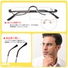[REAVEE] 老眼鏡 ハーフフレーム 半月型 メタル 薄型 軽量 男女兼用 おしゃれ ケース付き