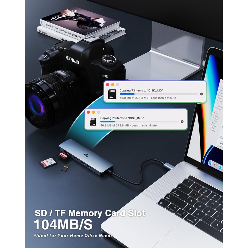 Tymyp 6 in 1 USB C HUB, USB C Adapter