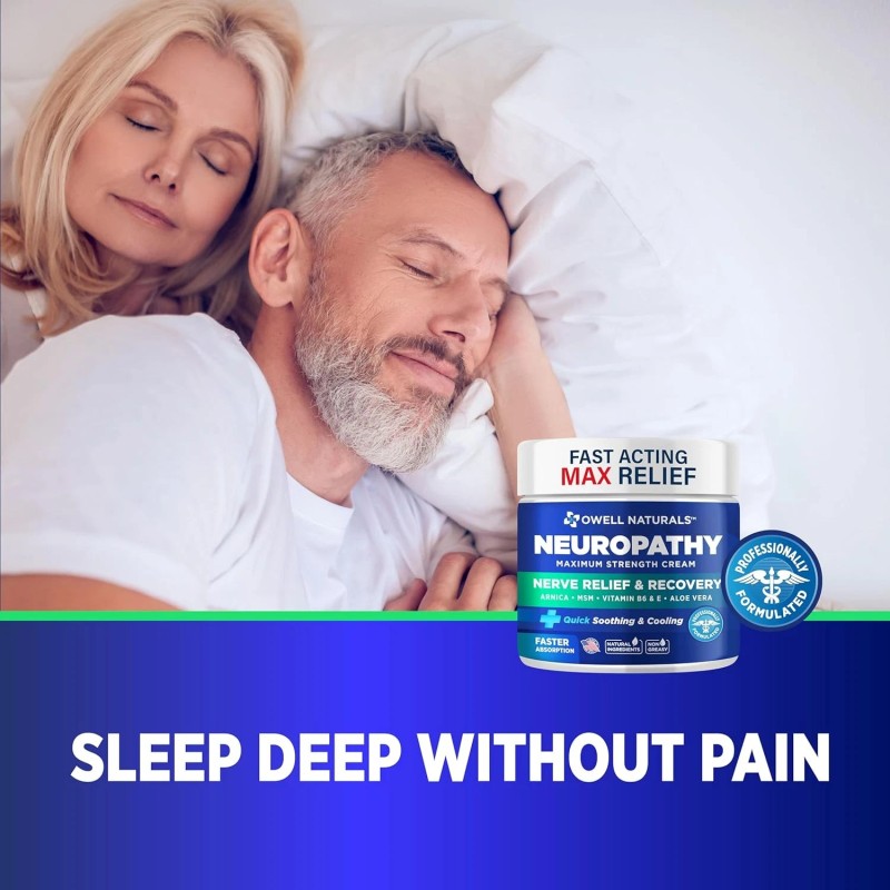 OWELL NATURALS Neuropathy Cream Extra Strength Nerve Relief Cream for