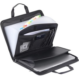 KJKVIVH Plastic Accordion File Storage Device with 26 Pockets, Expandable Folder with Handle