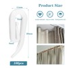 HonGien Pack of 100 Curtain Hooks Plastic White Curtain Hooks