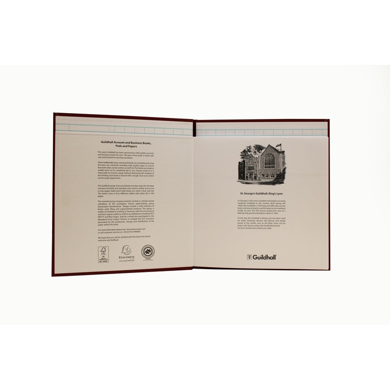 Exacompta - Ref 48/21Z - Guildhall - Headliner Account Book,298x273mm,