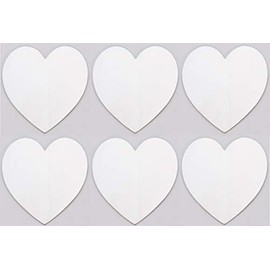 PMC Supplies LLC 6/Pk of 24 Gauge Large Nickel Silver Hearts 1-3/8" x 1-1/2" Metal Jewelry Making Pendants Charms