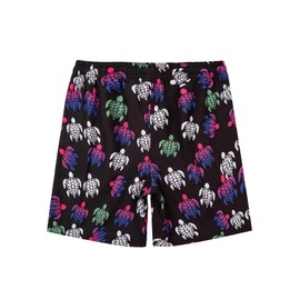 CALBOUNT Boys' Swimming Shorts Printed Quick Dry Swim Shorts with Inner Shorts, Black turtle, 158 - 164