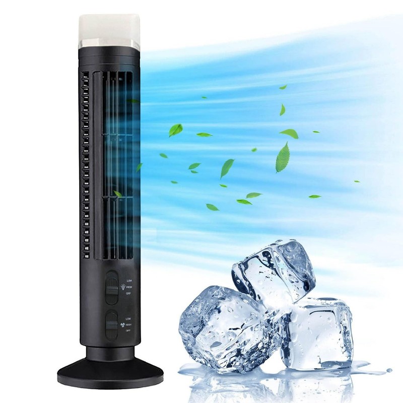 Desk Fan, Quiet Tower Bladeless Fan Anti Slip Pad 90