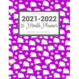 July-December 2021-2022 18-Month Planner: Violet Jumping Sheep Monthly and Weekly 18 Month Academic Agenda