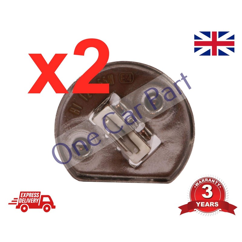 H1 Halogen Headlight Bulbs 448 Pack of 2 12V 55W