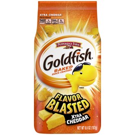 Goldfish Flavor Blasted Xtra Cheddar Crackers, 6.6 oz. Bag , Pack of 6