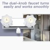 PuritySage RV Shower Faucet,4” Dual Knob Diverter Valve for Indoor/Outdoor
