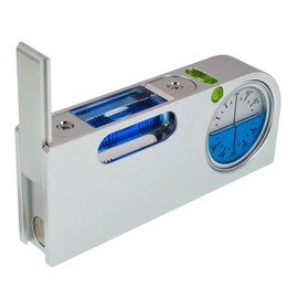 Solid aluminum alloy small level ruler tilt angle measurement portable mini adjustable horizontal bubble magnetic universal bubble (blue（blue）)