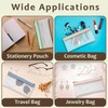 FaceRain 6 Pcs Transparent Pencil Bag with Zipper Stationery Bag