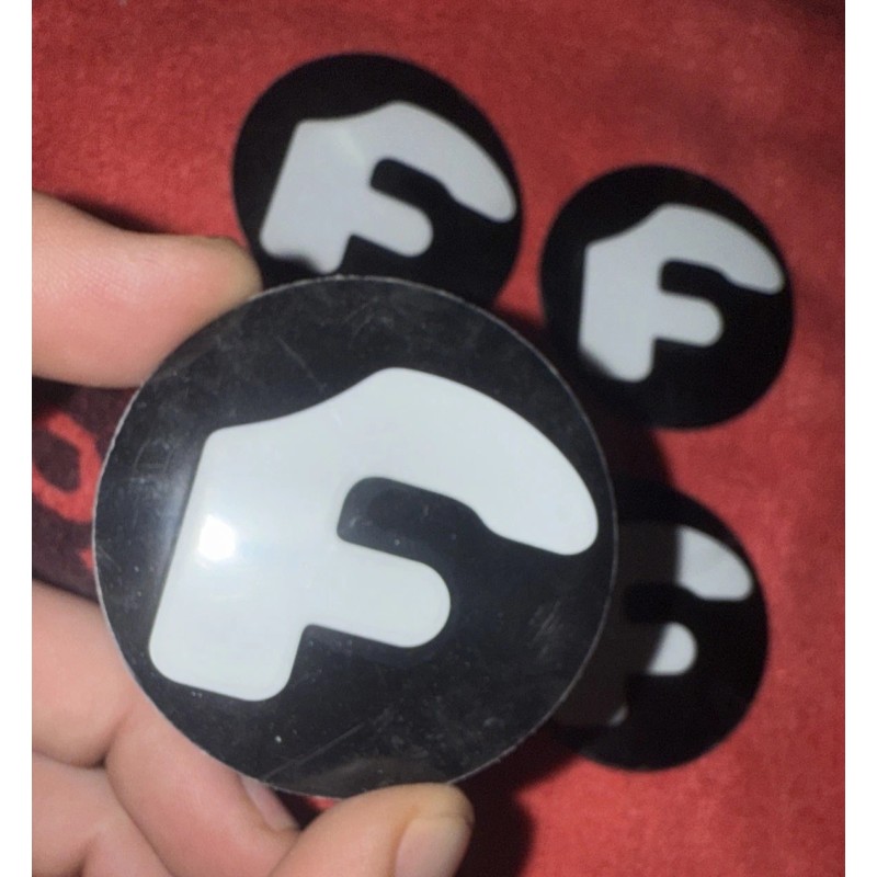 Forgiato center cap logo decal emblem sticker black with White