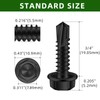 Mellewell #12 x 3/4" Hex Washer Head Self Drilling Screws,