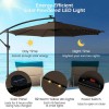 Patio Offset Umbrella 10 Feet With 112 Led Lights Solar