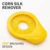 Multifunctional Plastic Corn Silk Remover Brush, Yellow Plastic Bristles, Reusable