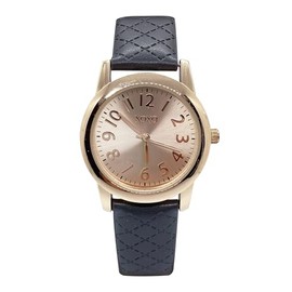 XOXO Women's XO3473C Watch with Rose Gold Round Case and Gray Quilted Strap