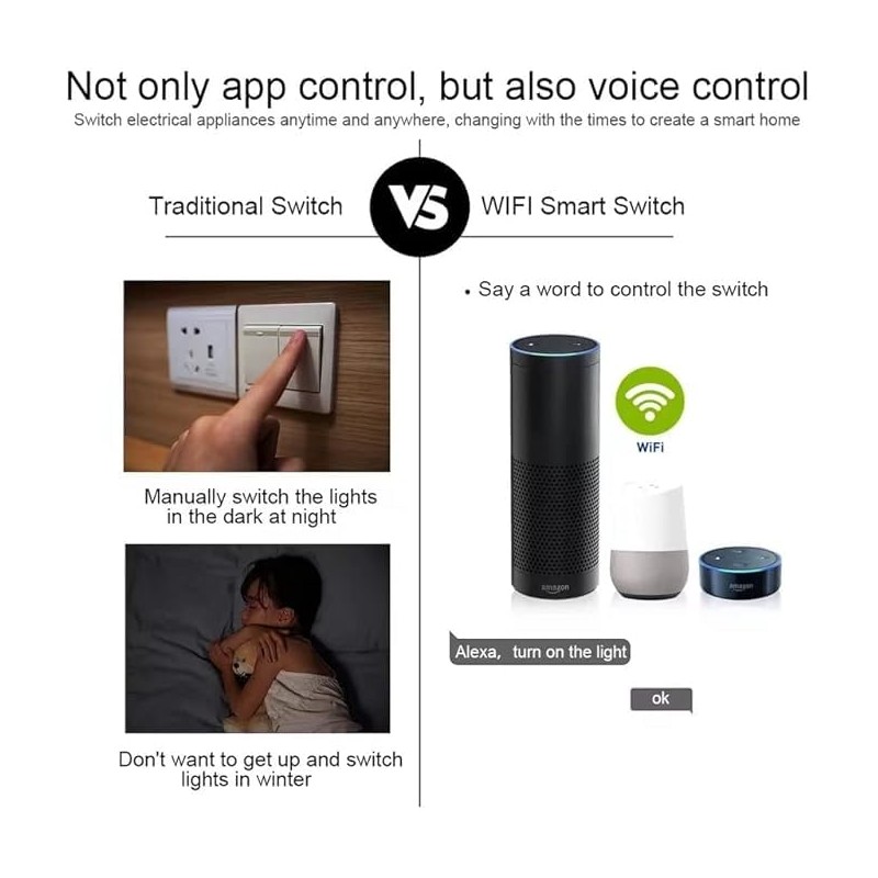 Tuya 2CH Smart Life WiFi Momentary Inching Relay Self-Locking Switch