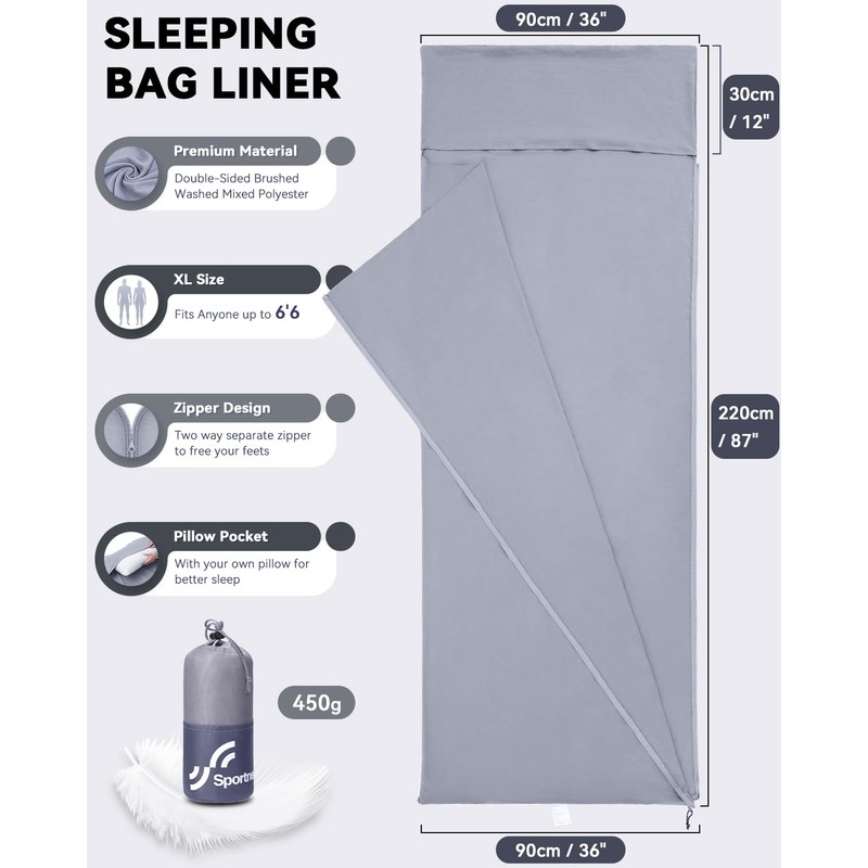 Sportneer Hut Sleeping Bag - 2-in-1 Sleeping Bag Travel Sleeping