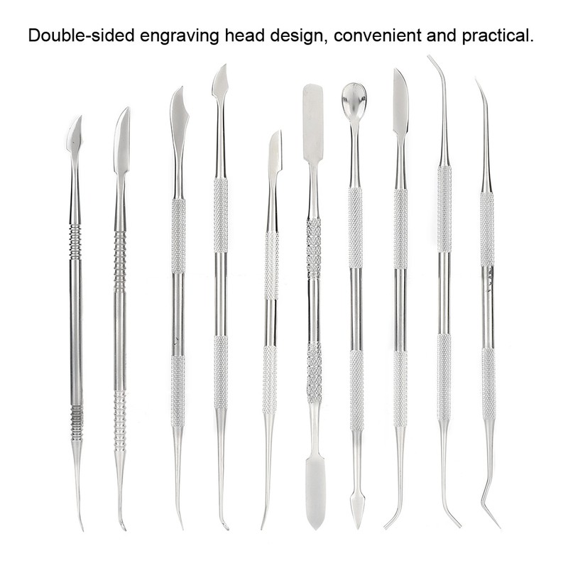 10Pcs Stainless Steel Clay Knife Sculpey DIY Sculpt Carving Knife