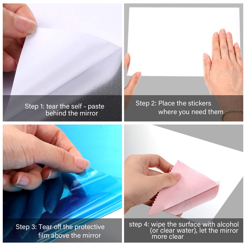 Flexible Mirror Sheets Self Adhesive Non Glass Mirror Tiles Mirror