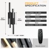 Benkut Modern LED Vanity Lights Set of 2, Black Wall