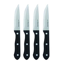 Henckels Steak Knife Set of 4, Stainless Steel, Black