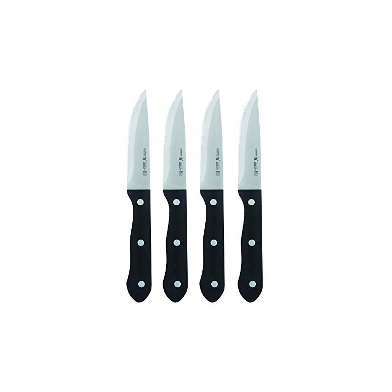 Henckels Steak Knife Set of 4, Stainless Steel, Black