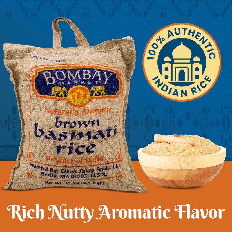 Bombay Market Brown Basmati Rice - Aromatic & Nutty Flavor