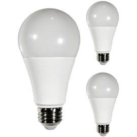 Diodesy- A21 LED Light Bulb 17W 2000 Lumen E26 Medium Base 4000K Cool White For Home Living Room Bedroom Office Garage Warehouse Garden Light Bulb 120-277V CRI80 220° Beam Angle White Finish Pack of 3