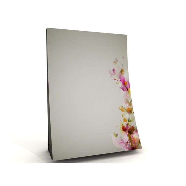 Notepad A5 | Summer Flowers Motif Paper Pad | Colours