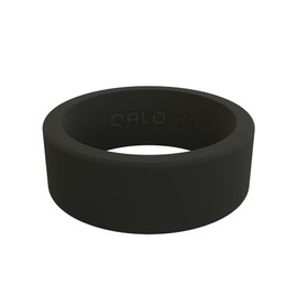 QALO Men's Basic and Flat Rubber Silicone Ring, Rubber Wedding Band, Breathable, Durable Rubber Wedding Ring for Men, Multi Packs, Multi Colors
