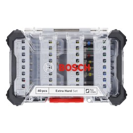 Bosch 40 Pieces Extra Hard Screwdriver Bit Set, 40 Pieces (197 x 110.5 mm, Professional Accessories, Screwdriver, Drill)