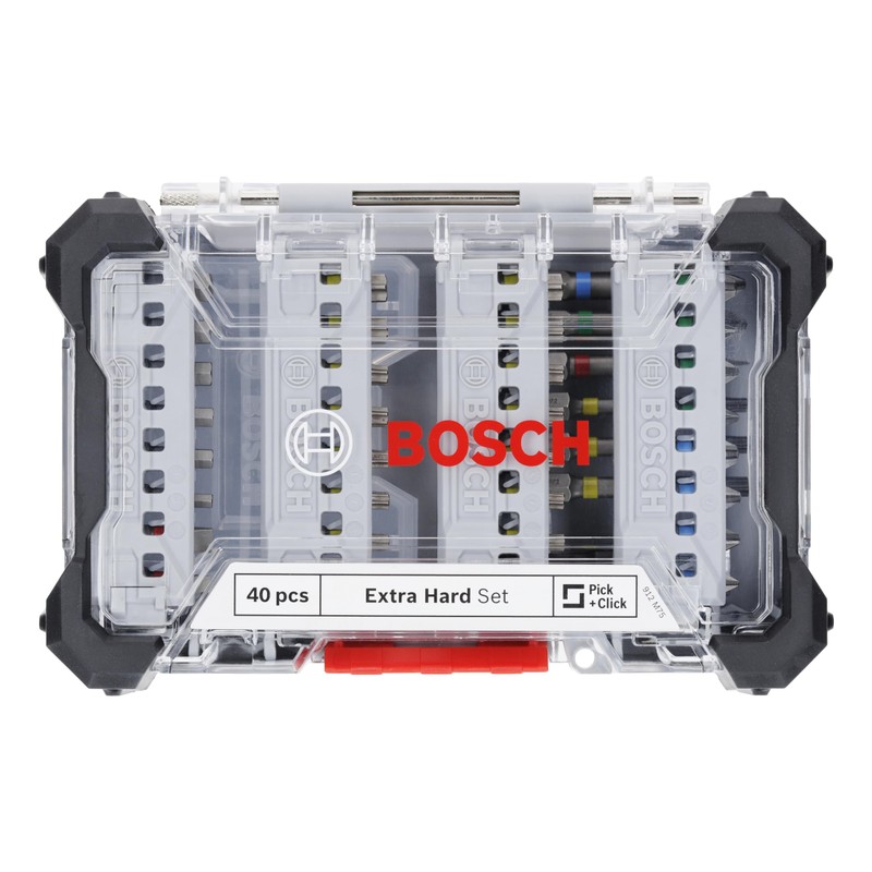 Bosch 40 Pieces Extra Hard Screwdriver Bit Set, 40 Pieces