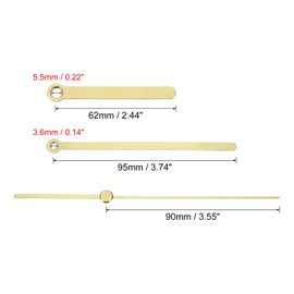 PATIKIL Clock Hands Kit 10 Set Clock Hands Kit Clock Movement Aluminium Wall Clock Hands Parts Replacement for Wall Clock Repair Crafts Gold A01