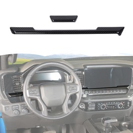 RT-TCZ Center Control Dashboard Panel Cover Trim Accessories for Chevy Silverado/GMC Sierra 1500 2500 3500 2022 2023 2024 2025 (Carbon Fiber)